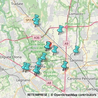 Mappa Via Ezio Vanoni, 21040 Cislago VA, Italia (3.84667)
