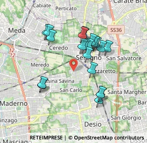 Mappa Via Bertold Brecht, 20831 Seregno MB, Italia (1.6175)