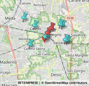 Mappa Via Bertold Brecht, 20831 Seregno MB, Italia (1.31833)