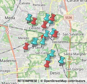 Mappa Via Bertold Brecht, 20831 Seregno MB, Italia (1.56368)