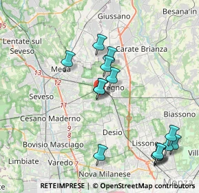 Mappa Via Bertold Brecht, 20831 Seregno MB, Italia (4.35867)