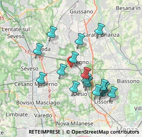 Mappa Via Bertold Brecht, 20831 Seregno MB, Italia (3.44647)