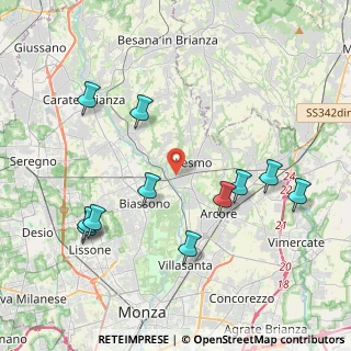Mappa Via dei Celti, 20855 Lesmo MB, Italia (4.35909)