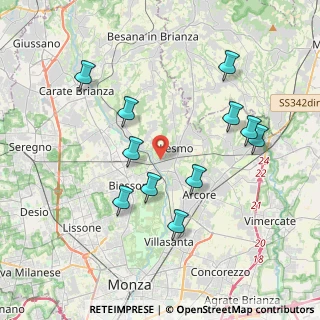 Mappa Via dei Celti, 20855 Lesmo MB, Italia (3.81909)