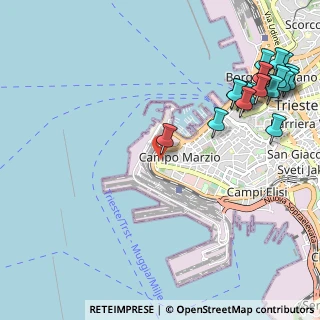 Mappa Via Francesco Hermet, 34123 Trieste TS, Italia (1.434)