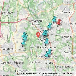 Mappa Via Piemonte, 20030 Seveso MB, Italia (3.30667)