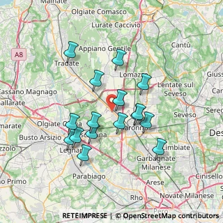 Mappa Via Clerici Giampietro, 21040 Gerenzano VA, Italia (6.2225)