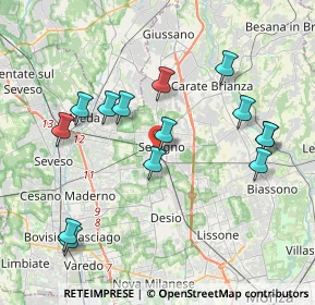 Mappa Via Papa Giovanni XXIII, 20831 Seregno MB, Italia (3.98714)