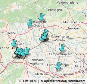 Mappa Via I. Nievo, 35013 Cittadella PD, Italia (15.2285)