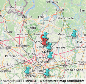 Mappa Via Sole delle Alpi, 20831 Seregno MB, Italia (37.4225)