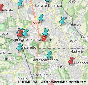 Mappa Via Sole delle Alpi, 20831 Seregno MB, Italia (2.55571)