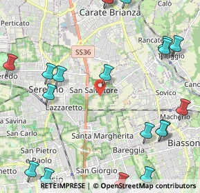 Mappa Via Sole delle Alpi, 20831 Seregno MB, Italia (2.99895)