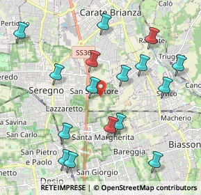 Mappa Via Sole delle Alpi, 20831 Seregno MB, Italia (2.21375)