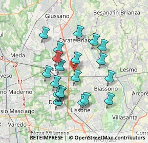 Mappa Via Sole delle Alpi, 20831 Seregno MB, Italia (3.1565)