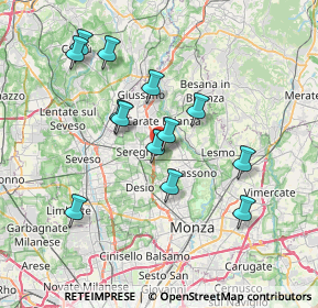 Mappa Via Sole delle Alpi, 20831 Seregno MB, Italia (6.78846)