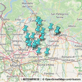 Mappa Via Guglielmo Marconi, 20040 Cornate D'adda MB, Italia (10.527)