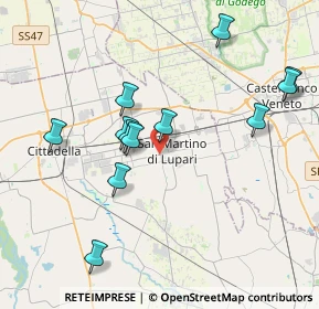 Mappa SP 52, 35018 San Martino di Lupari PD, Italia (3.89583)