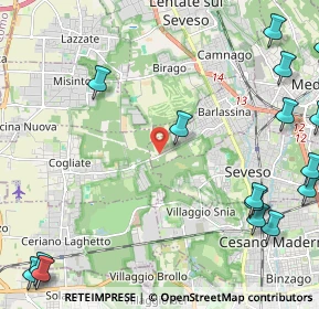 Mappa Via Longoni, 20825 Cogliate MB, Italia (3.33125)