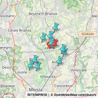 Mappa Via Donna Rosa, 20855 Lesmo MB, Italia (2.65273)