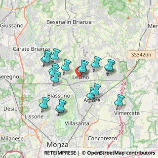 Mappa Via Donna Rosa, 20855 Lesmo MB, Italia (3.10722)