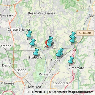 Mappa Via Donna Rosa, 20855 Lesmo MB, Italia (2.57923)