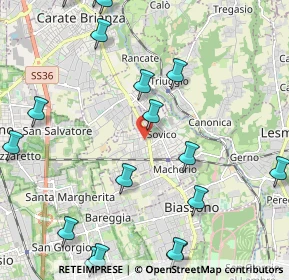 Mappa Vicolo III del Partigiano, 20845 Sovico MB, Italia (2.85278)