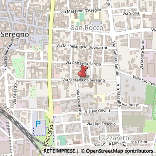 Mappa Via Stefano da Seregno, 92, 20831 Seregno, Monza e Brianza (Lombardia)