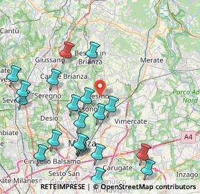 Mappa Via Vincenzo Monti, 20855 Lesmo MB, Italia (9.5145)