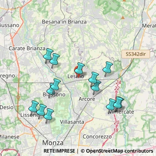 Mappa Via Vincenzo Monti, 20855 Lesmo MB, Italia (4.06143)