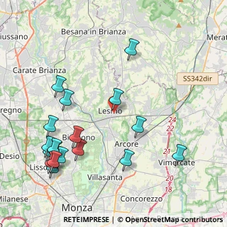 Mappa Via Vincenzo Monti, 20855 Lesmo MB, Italia (4.99944)