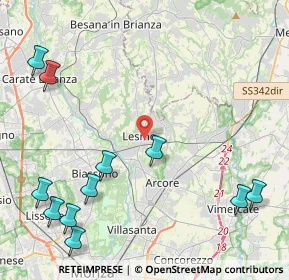 Mappa Via Vincenzo Monti, 20855 Lesmo MB, Italia (5.76455)