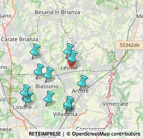 Mappa Via Vincenzo Monti, 20855 Lesmo MB, Italia (3.86727)
