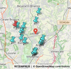 Mappa Via Vincenzo Monti, 20855 Lesmo MB, Italia (3.69944)