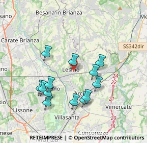 Mappa Via Vincenzo Monti, 20855 Lesmo MB, Italia (3.43923)