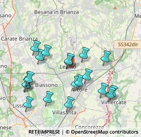 Mappa Via Vincenzo Monti, 20855 Lesmo MB, Italia (3.9265)
