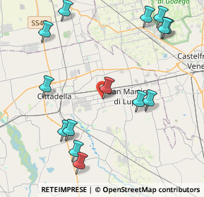 Mappa Via Roma, 35019 Tombolo PD, Italia (4.97071)