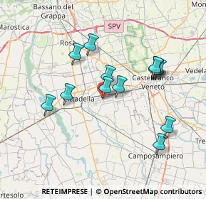 Mappa Via Roma, 35019 Tombolo PD, Italia (6.72769)