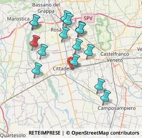 Mappa Via dell'Olmo, 35013 Cittadella PD, Italia (7.48867)