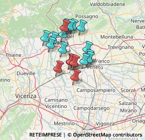 Mappa Via dell'Olmo, 35013 Cittadella PD, Italia (9.7255)