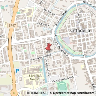 Mappa Via Andrea Palladio, 18, 35013 Cittadella, Padova (Veneto)