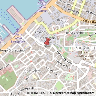 Mappa Via della Madonna del Mare, 12/A, 34124 Trieste, Trieste (Friuli-Venezia Giulia)