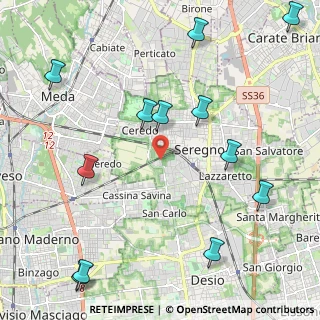 Mappa Via Seveso, 20831 Seregno MB, Italia (2.72833)