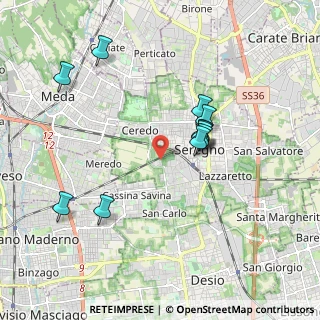 Mappa Via Seveso, 20831 Seregno MB, Italia (1.76091)