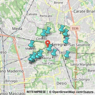 Mappa Via Seveso, 20831 Seregno MB, Italia (1.5525)