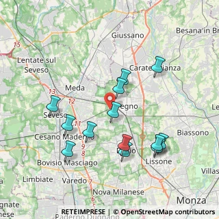 Mappa Via Seveso, 20831 Seregno MB, Italia (3.75615)