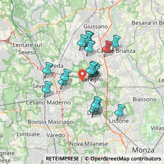 Mappa Via Seveso, 20831 Seregno MB, Italia (2.88316)