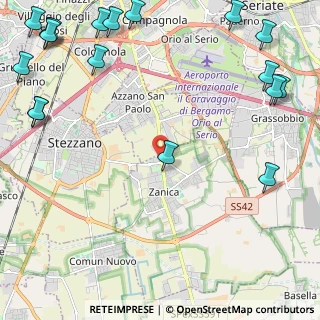 Mappa Via Giovanni Pascoli, 24050 Zanica BG, Italia (3.52889)