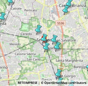 Mappa Piazza Roma, 20831 Seregno MB, Italia (2.98133)