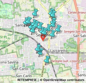 Mappa Piazza Roma, 20831 Seregno MB, Italia (0.715)