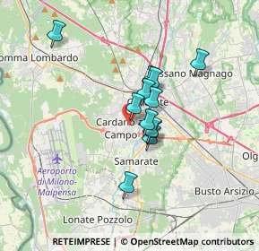 Mappa Via Cantore General, 21010 Cardano Al Campo VA, Italia (2.4125)